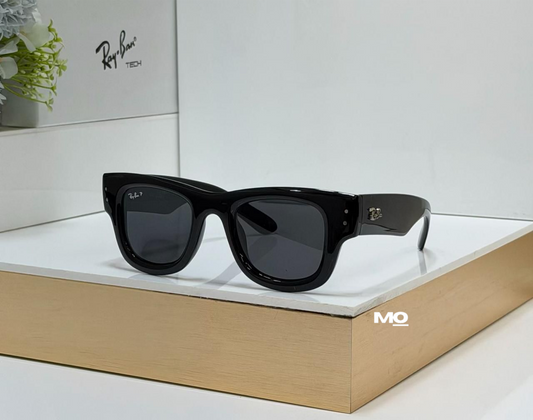 Classic Bold Frame Sunglasses – Premium Black Series