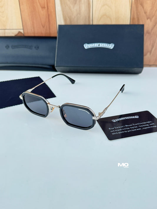 Modern Luxury Eyewear Series: Geometric Chrome Edition